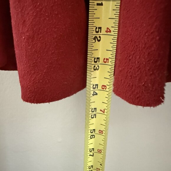 VTG Suede Maxi Dress Size 8 Medium Boho Western A&F Cowgirl Genuine Leather Red - Picture 5 of 13